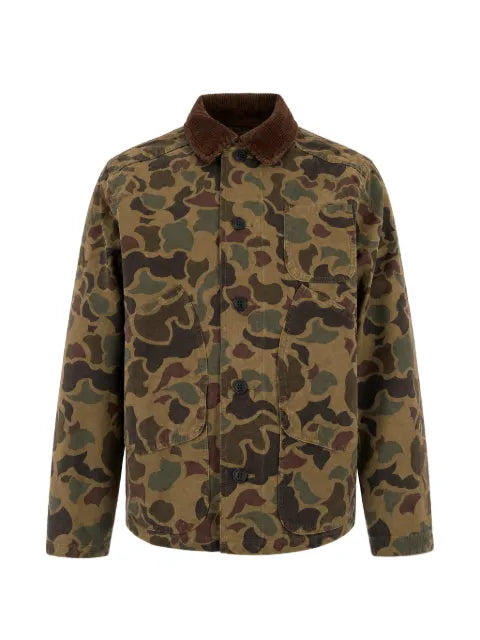 Filson camouflage-print corduroy-collar jacket
