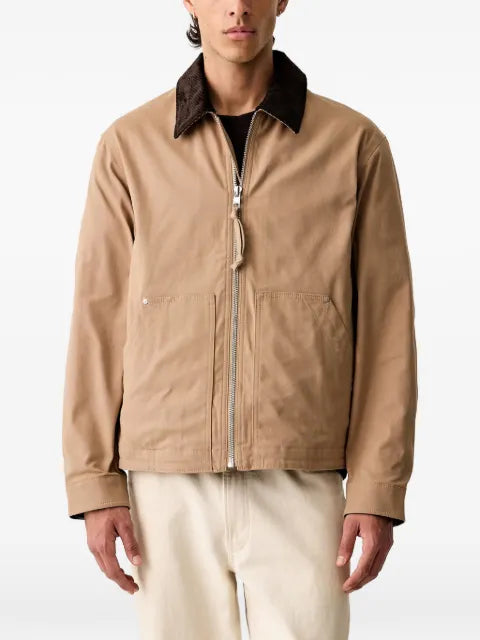 Marc O'Polo corduroy-collar zip-up jacket